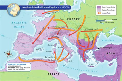why did germanic peoples invade the roman empire